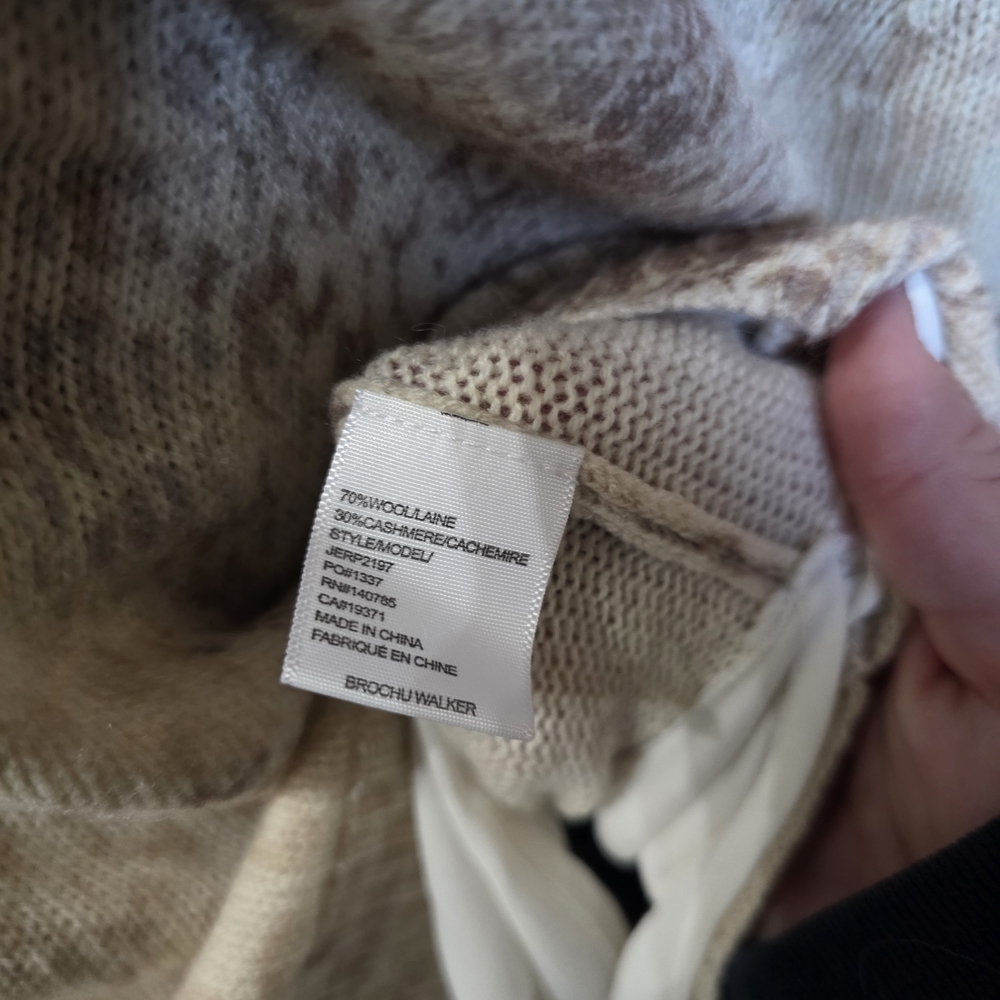 Brochu Walker Cashmere Blend Cream Knit Sweater - Picture 4 of 4